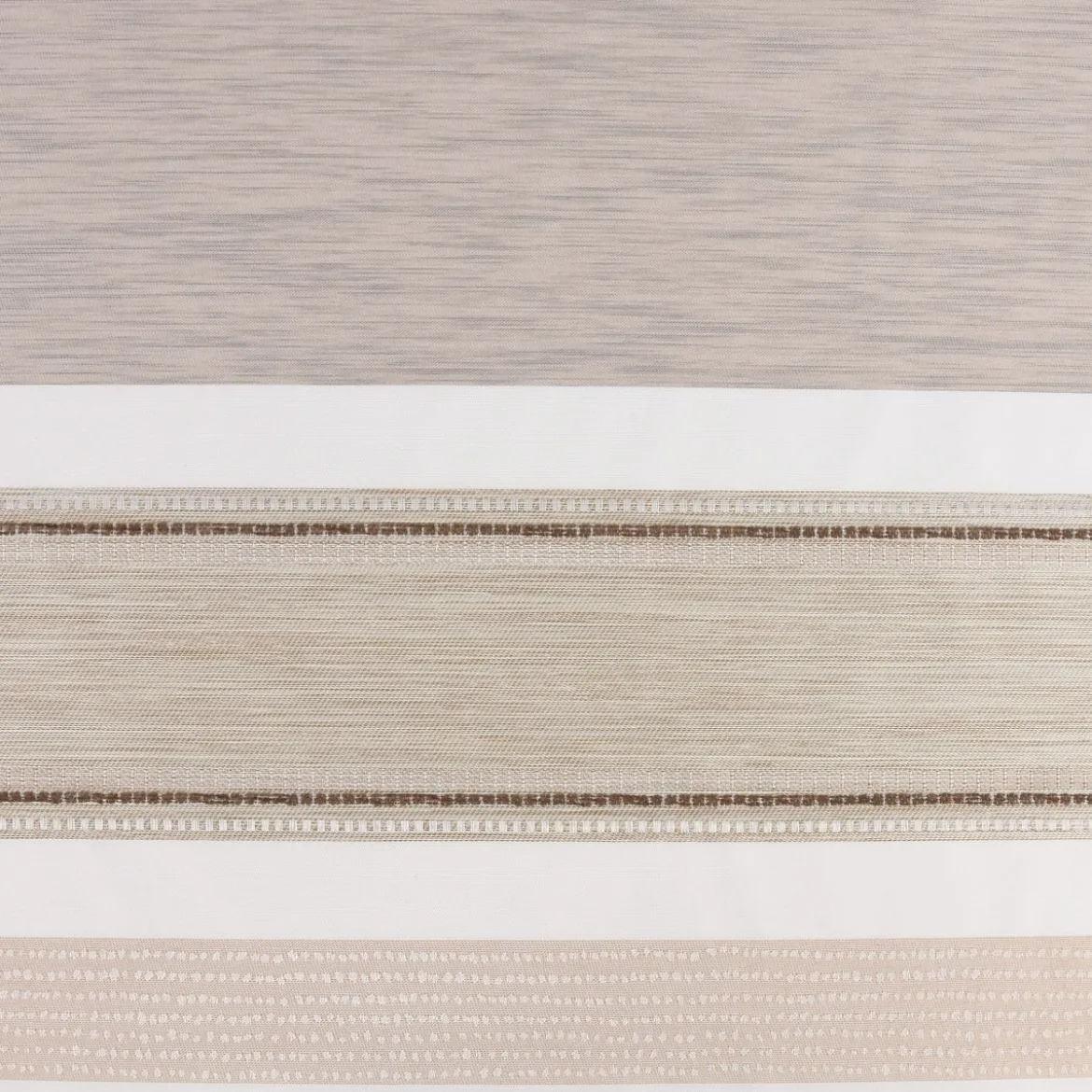 Dekostoff Gardinenstoff Meterware ELPASO Streifen creme braun taupe 1,50m Breite
