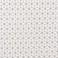 Dekostoff Geometrisches Muster cremeweiß schwarz 138cm