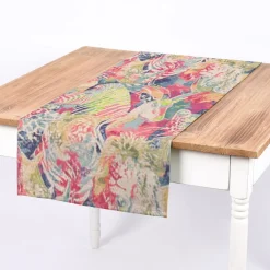 Dekostoff Gobelin Premium Expressionist Jungle Collage Wildtiere beige bunt 1,4m Breite