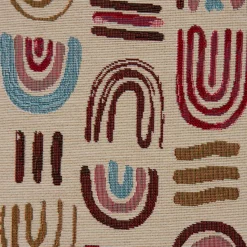 Dekostoff Gobelin Premium Regenbogen beige blau rot 1,4m Breite