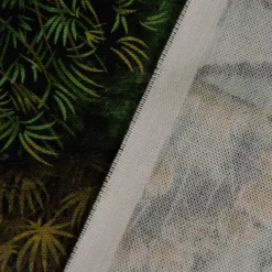 Dekostoff Halbpanama Baumwolle Wald Bäume Landschaft grün 1,40m Breite