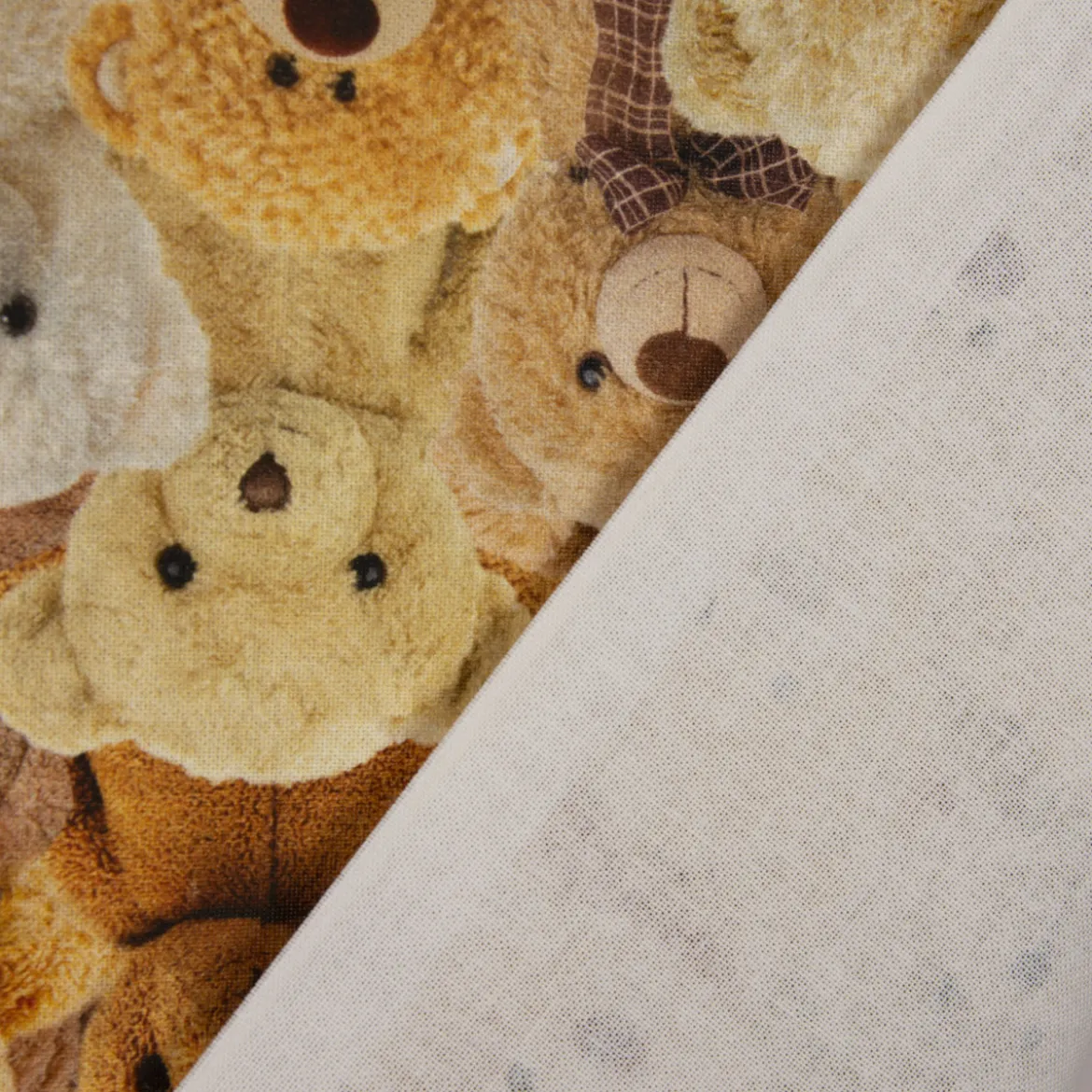 Dekostoff Halbpanama Baumwolle Teddybären braun beige 1,40m Breite