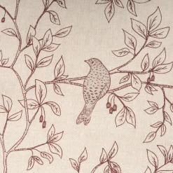 Dekostoff Halbpanama Branch Bird Song Vögel Blätterzweige natur braun 1,4m Breite
