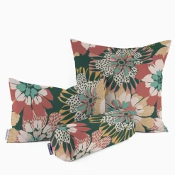 Dekostoff Halb-Panama Britta große Blüten bunt 155cm Breite