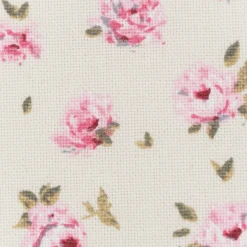 Dekostoff Halbpanama Classic Little Rose Allover Rosenblüten ecru rosa 1,40m Breite