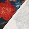 Dekostoff Halbpanama Digitaldruck Blumenbouquet blau bunt 140cm Breite