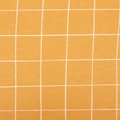 Dekostoff Halbpanama Freehand Grid Lines Gitterlinien Karo senfgelb 1,40m Breite