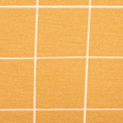 Dekostoff Halbpanama Freehand Grid Lines Gitterlinien Karo senfgelb 1,40m Breite