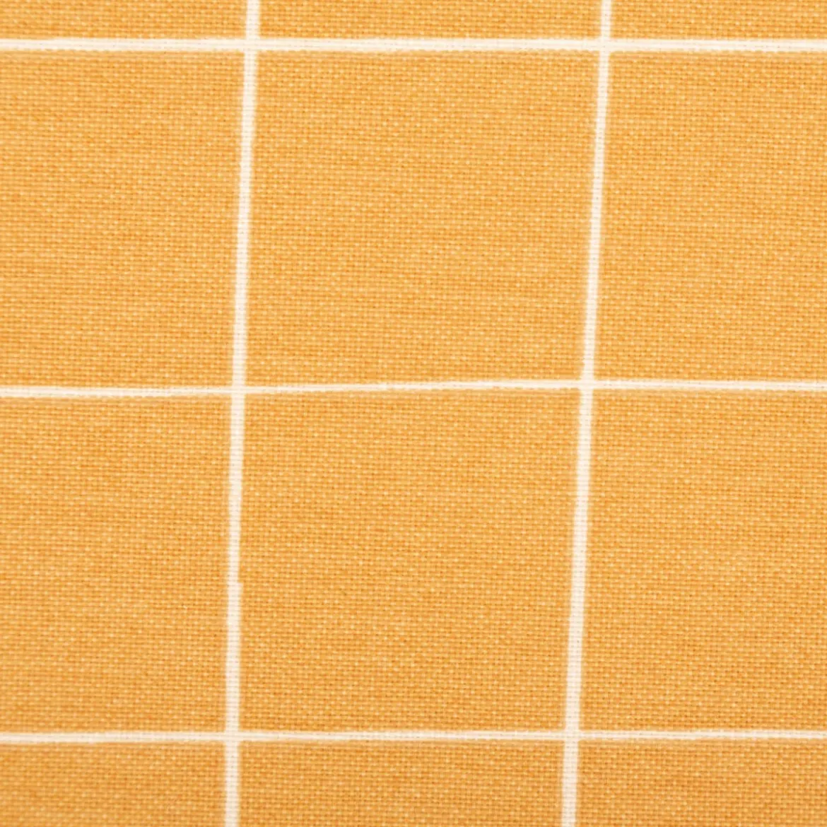 Dekostoff Halbpanama Freehand Grid Lines Gitterlinien Karo senfgelb 1,40m Breite