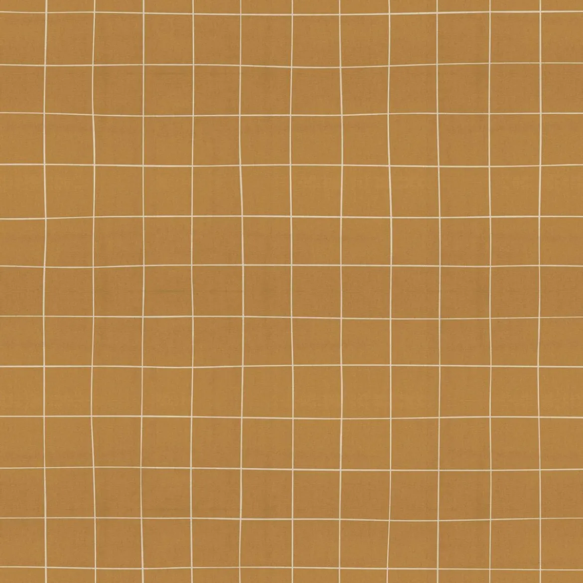 Dekostoff Halbpanama Freehand Grid Lines Gitterlinien Karo senfgelb 1,40m Breite