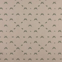 Dekostoff Halbpanama Leinenlook Hirsch Edelweiß Digitaldruck natur grün 1,40m