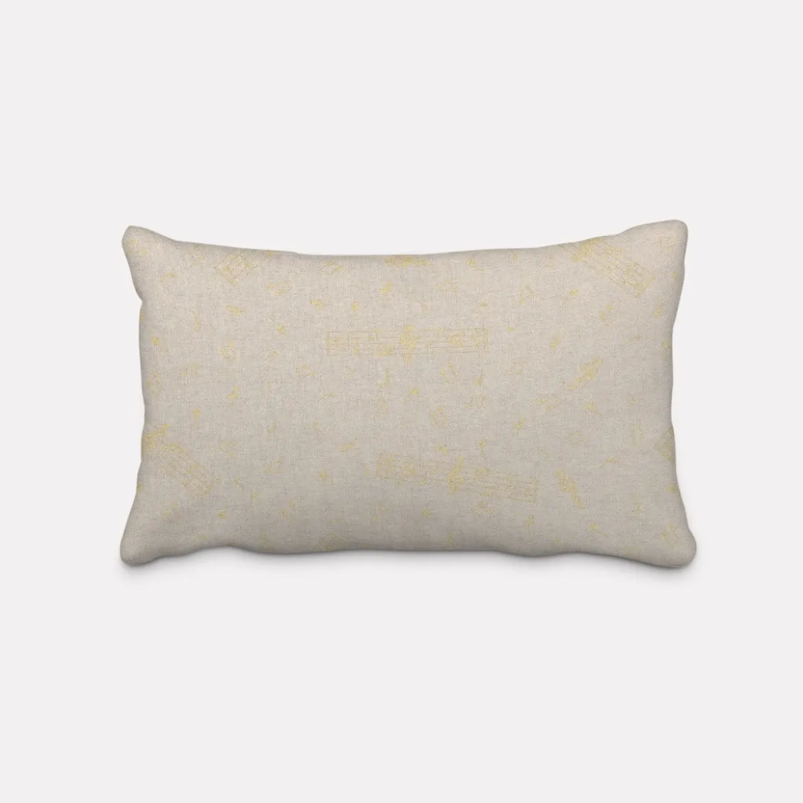 Dekostoff Halbpanama Leinenlook Noten natur gold 1,40m Breite