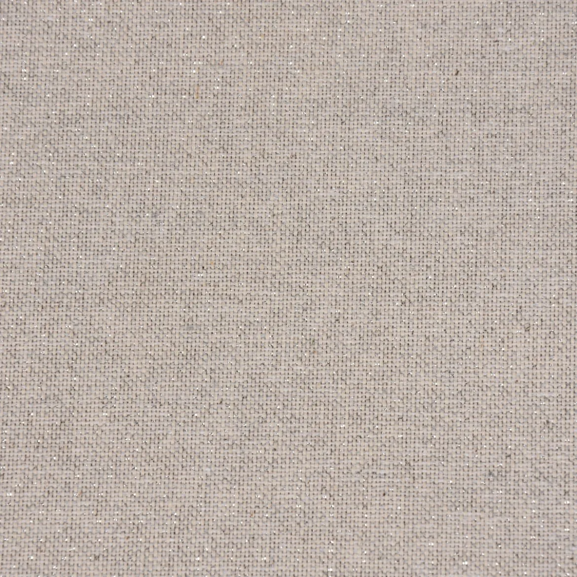 Dekostoff Halbpanama Leinenlook Lurexeffekte Glamour uni hellgrau silber 1,40m Breite
