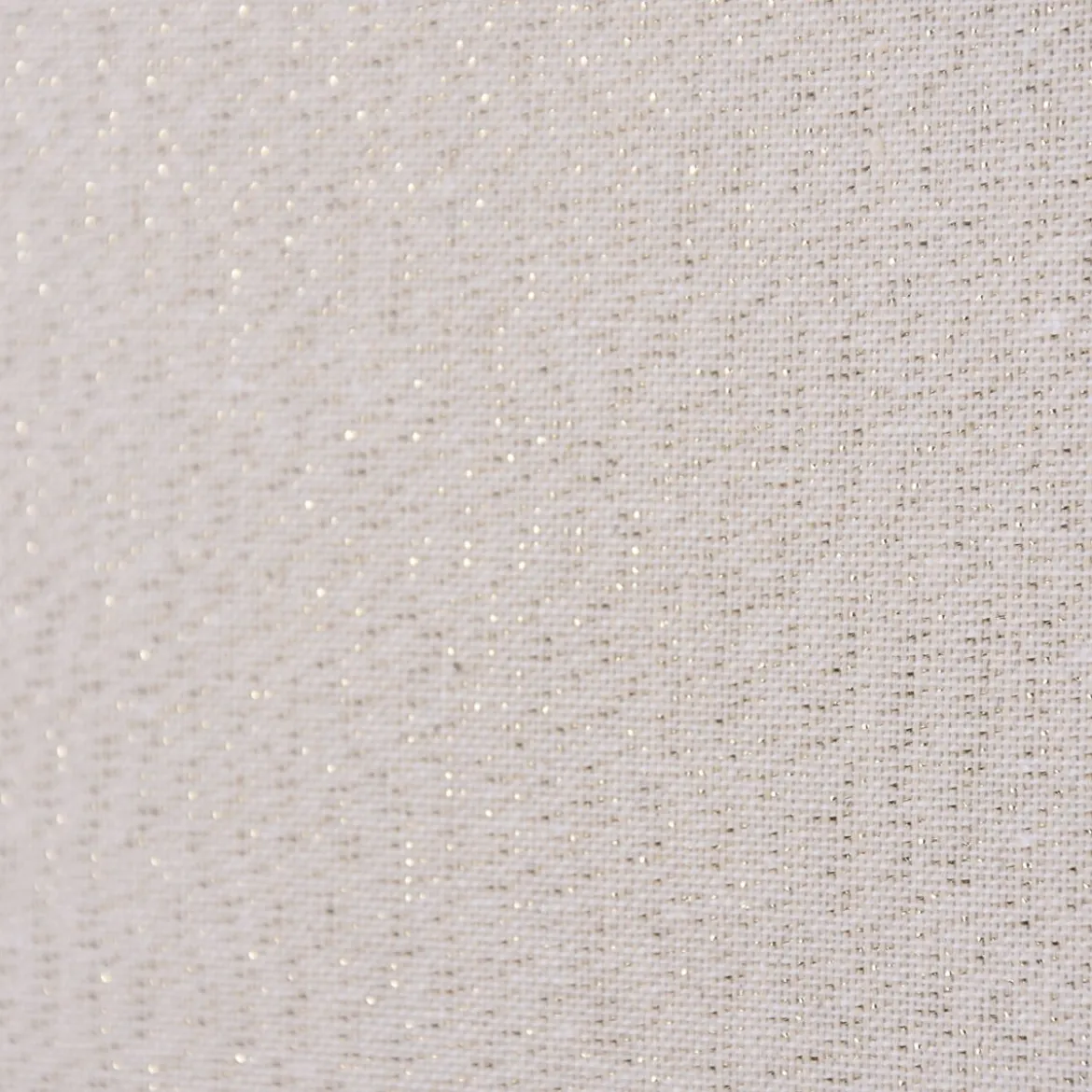 Dekostoff Halbpanama Leinenlook Lurexeffekte Glamour uni creme goldfarbig 1,40m Breite