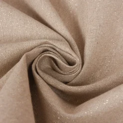 Dekostoff Halbpanama Leinenlook Lurexeffekte Glamour uni natur goldfarbig 1,40m Breite