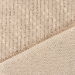 Dekostoff Halbpanama Leinenlook Sparkle Stripes Streifen natur grau 1,40m Breite