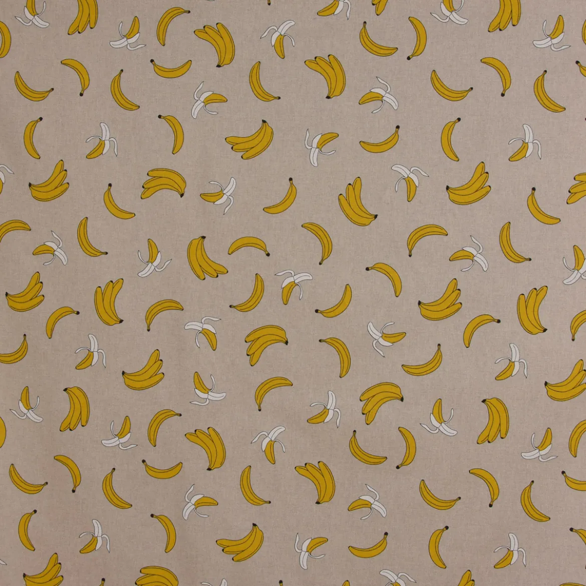 Dekostoff Halbpanama Leinenlook Bananen natur gelb 1,40m Breite