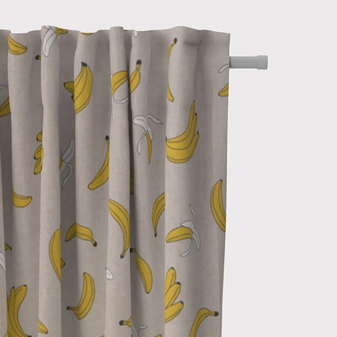 Dekostoff Halbpanama Leinenlook Bananen natur gelb 1,40m Breite