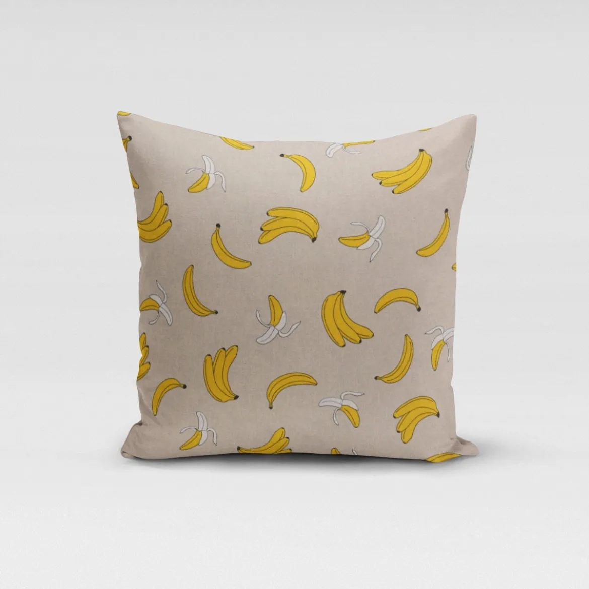 Dekostoff Halbpanama Leinenlook Bananen natur gelb 1,40m Breite