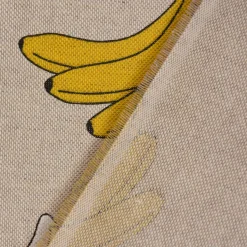Dekostoff Halbpanama Leinenlook Bananen natur gelb 1,40m Breite