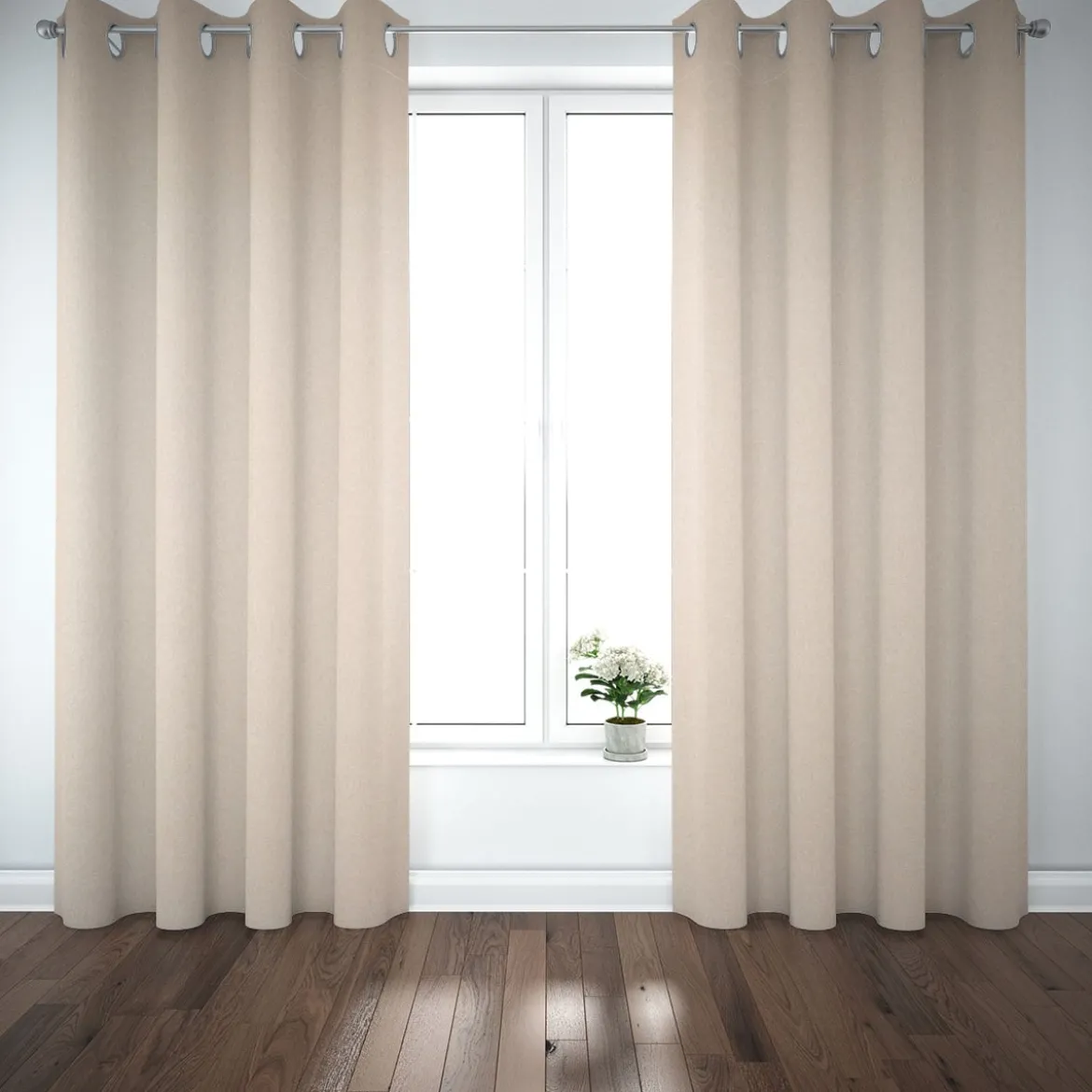 Dekostoff Halbpanama Leinenlook Meterware natur uni 1,40m