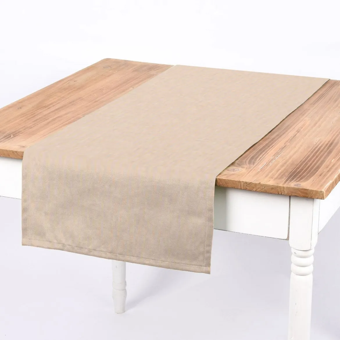 Dekostoff Halbpanama Leinenlook Meterware natur uni 1,40m