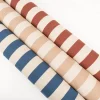 Dekostoff Halbpanama Leinenlook Streifen taupe natur 1,40m Breite