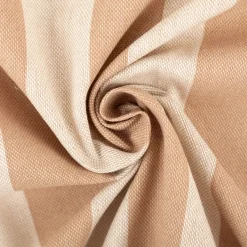 Dekostoff Halbpanama Leinenlook Streifen taupe natur 1,40m Breite