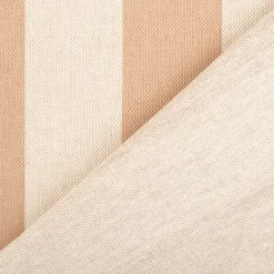 Dekostoff Halbpanama Leinenlook Streifen taupe natur 1,40m Breite