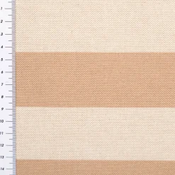 Dekostoff Halbpanama Leinenlook Streifen taupe natur 1,40m Breite