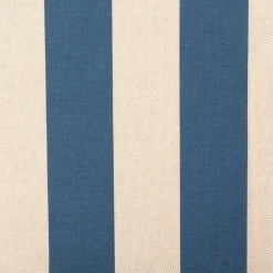 Dekostoff Halbpanama Leinenlook Streifen jeansblau natur 1,40m Breite