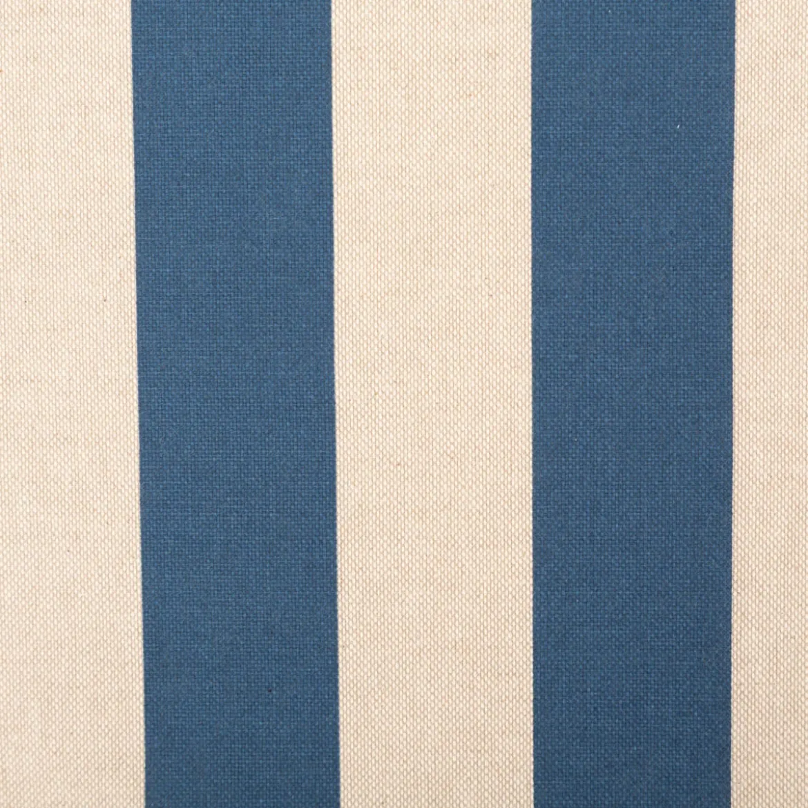 Dekostoff Halbpanama Leinenlook Streifen jeansblau natur 1,40m Breite
