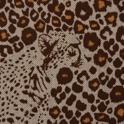 Dekostoff Halbpanama Leinenlook Leoparden natur braun 1,40m Breite