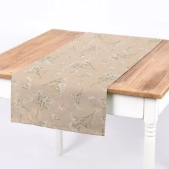 Dekostoff Halbpanama Leinenlook Florist Elegant Schleierkraut natur weiß 1,40m Breite