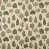 Dekostoff Halbpanama Leinenlook Forest Trees Bäume Wald Eukalptus natur grün 1,40m Breite