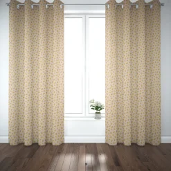 Dekostoff Halbpanama Leinenlook Little Citrus Fruits Mini Zitronen natur gelb 1,40m Breite