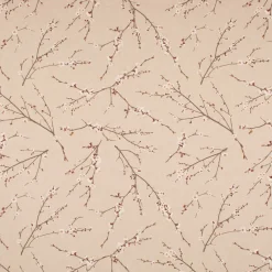 Dekostoff Halbpanama Leinenlook Japanese Blossom Kirschblütenzweige natur rot weiß 1,40m Breite