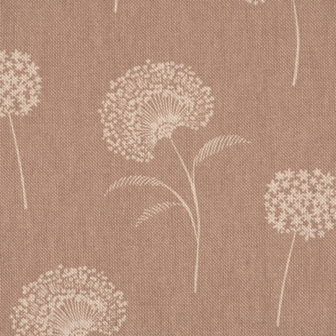 Dekostoff Halbpanama Leinenlook Elegant Dandelion Pusteblume taupe natur 1,40m Breite