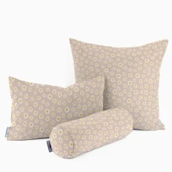 Dekostoff Halbpanama Leinenlook Daisy Sweet Garden Gänseblümchen Blüten natur weiß 1,40m Breite
