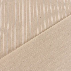 Dekostoff Halbpanama Leinenlook Basic Stripe Streifen natur weiß 1,40m Breite