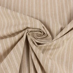 Dekostoff Halbpanama Leinenlook Basic Stripe Streifen natur weiß 1,40m Breite