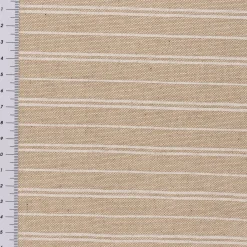 Dekostoff Halbpanama Leinenlook Basic Stripe Streifen natur weiß 1,40m Breite