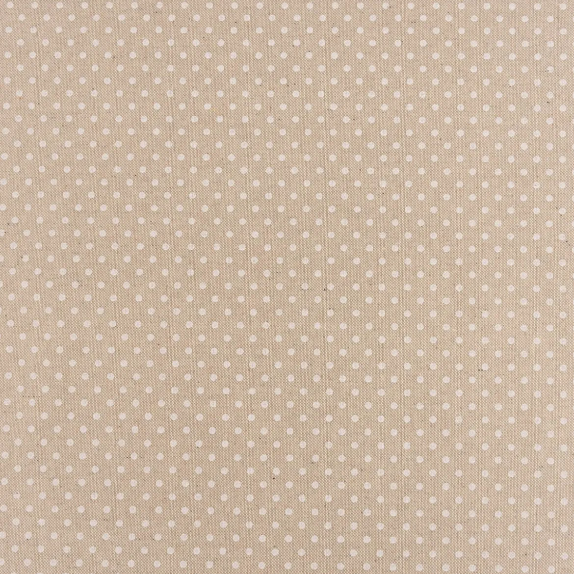 Dekostoff Halbpanama Leinenlook Basic Dot Pünktchen natur weiß 1,40m Breite
