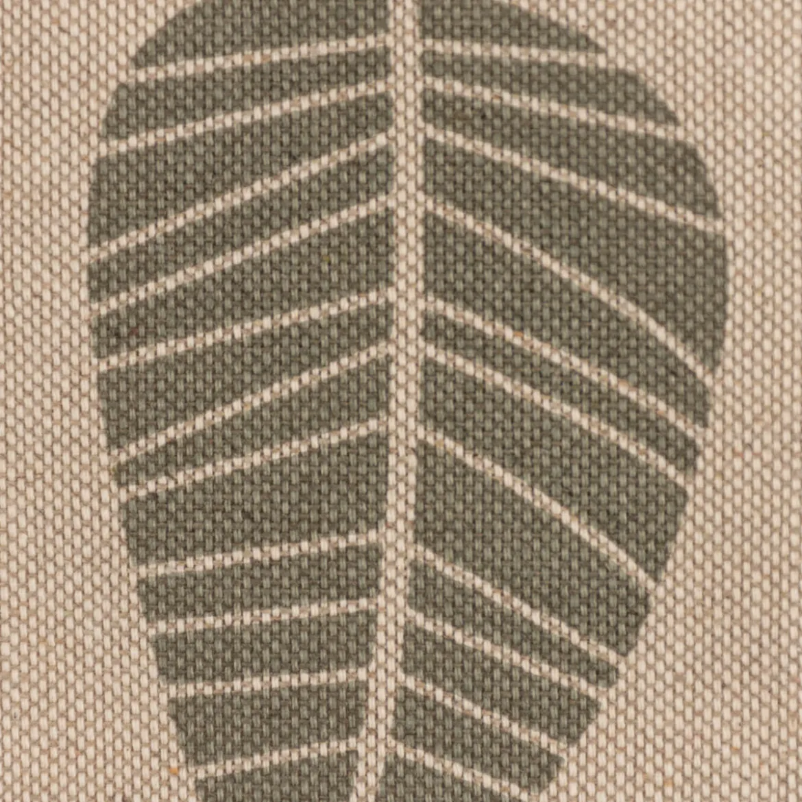 Dekostoff Halbpanama Leinenlook Scandi Retro Leaves Blätter natur rosa 1,40m Breite