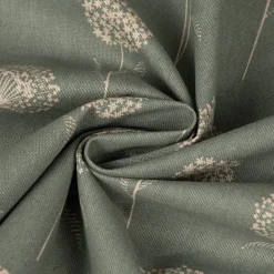 Dekostoff Halbpanama Leinenlook Elegant Dandelion Pusteblume mintgrün natur 1,40m Breite