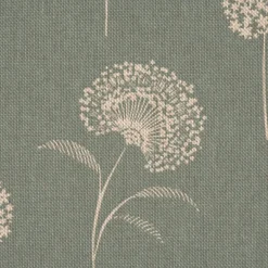 Dekostoff Halbpanama Leinenlook Elegant Dandelion Pusteblume mintgrün natur 1,40m Breite