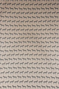 Dekostoff Halbpanama Leinenlook Zebra beige schwarz grau 1,40m Breite