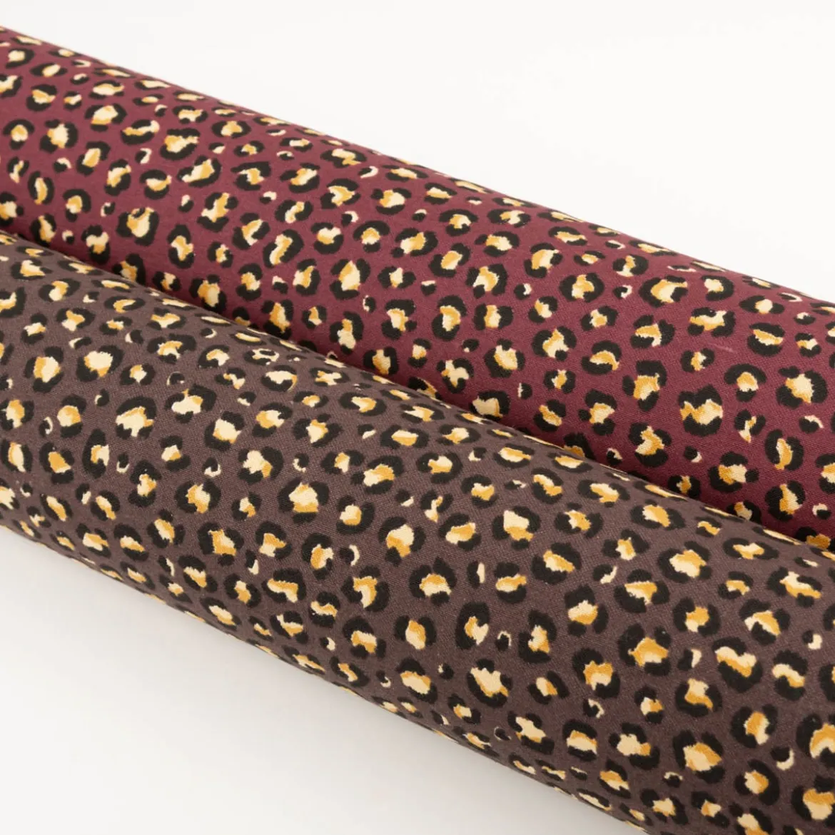 Dekostoff Halbpanama Leomuster Leoprint dunkelbraun gold 1,40m Breite