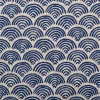 Dekostoff Halbpanama Little Wave Scale Wellen natur blau 1,4m Breite