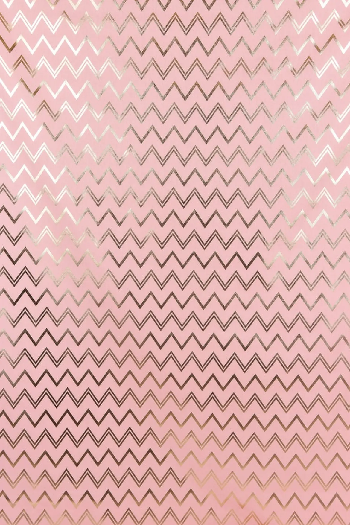 Dekostoff Halbpanama Metallikdruck Chevron Zacken rosa goldfarbig metallic 1,40m breit